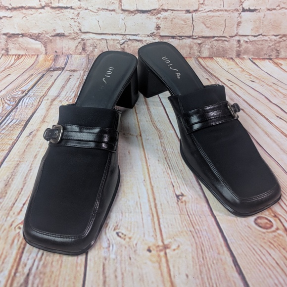 Womens Unisa Black Mules - Picture 2 of 7